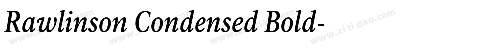 Rawlinson Condensed Bold字体转换